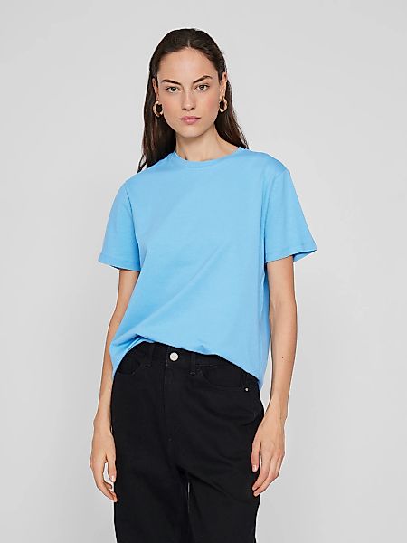 Vila Kurzarmshirt "VINORA S/S T-SHIRT - NOOS" Baumwollmischung, regular fit günstig online kaufen