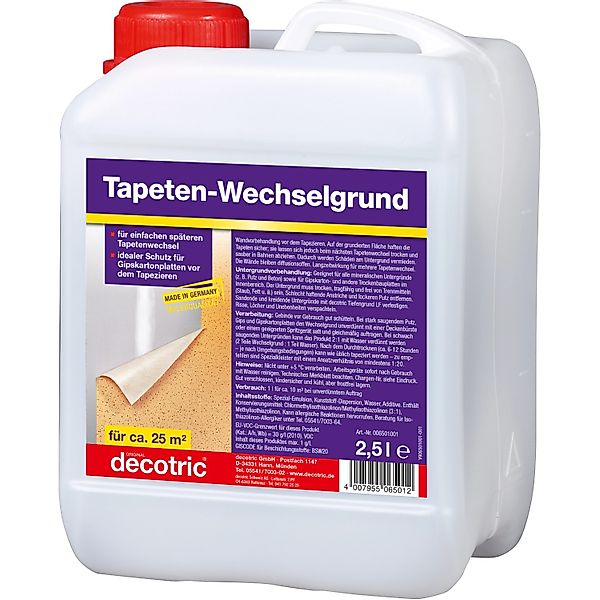 Decotric Tapeten-Wechselgrund 2,5 l günstig online kaufen