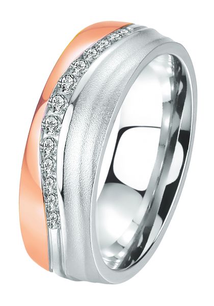 DOOSTI Trauring Schmuck Geschenk Edelstahl Trauring günstig online kaufen