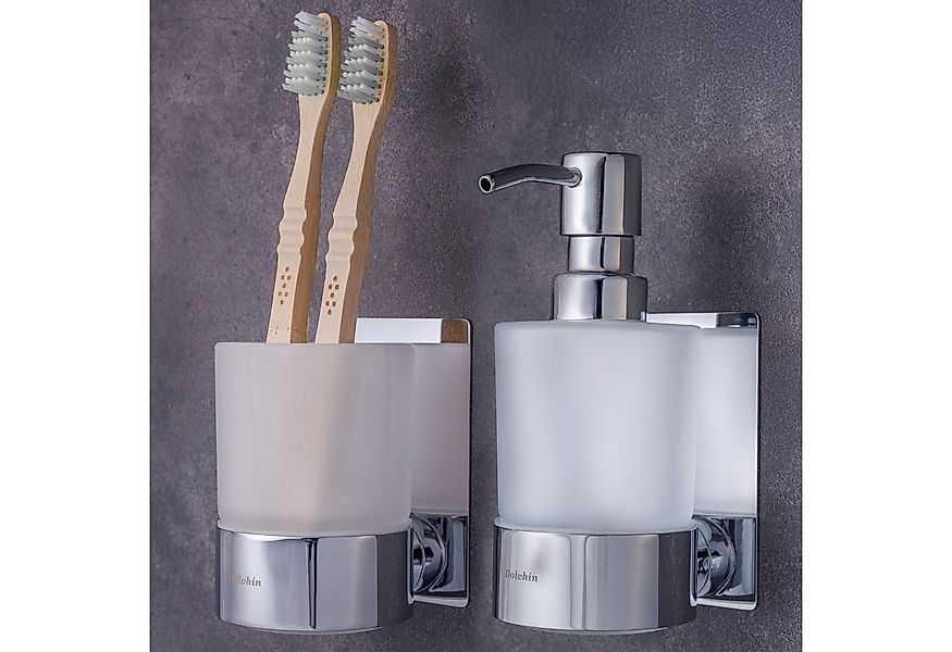 Dolvhin Seifenspender und Zahnputzbecher Set, Glas Handseifenspender & Zahn günstig online kaufen
