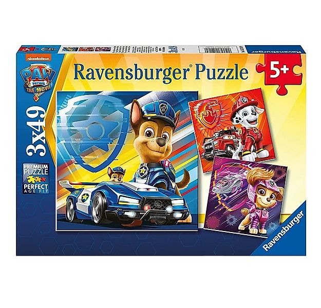PAW PATROL Puzzle Kinder Puzzle Box The Movie Paw Patrol 3 x 49 Teile Raven günstig online kaufen