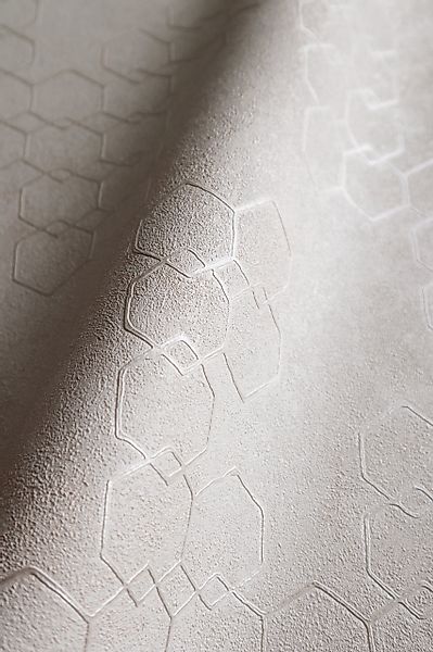 Newroom Vliestapete, Beige Tapete Leicht Glänzend günstig online kaufen