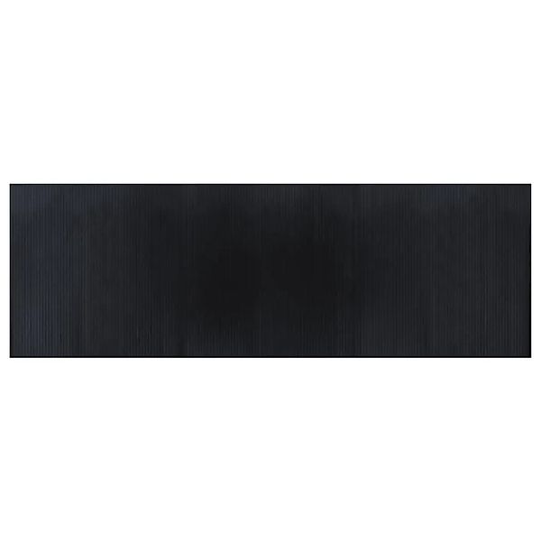 vidaXL Teppich Rechteckig Schwarz 100x300 cm Bambus 376810 günstig online kaufen