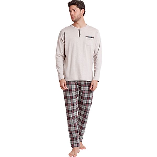 Admas  Pyjamas/ Nachthemden Pyjama Hausanzug Hose Top Langarm Cobblestone A günstig online kaufen