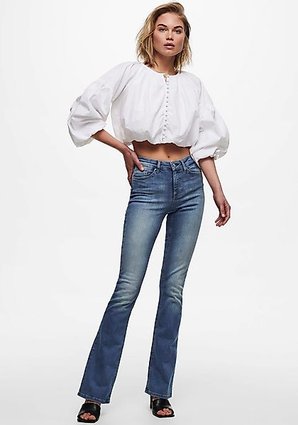 ONLY Bootcut-Jeans "ONLBLUSH – Bootcut-Jeans mit Mid Waist für bequeme Silh günstig online kaufen