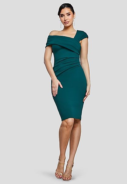 Goddiva Midikleid Scuba Crepe Pleated Drop günstig online kaufen