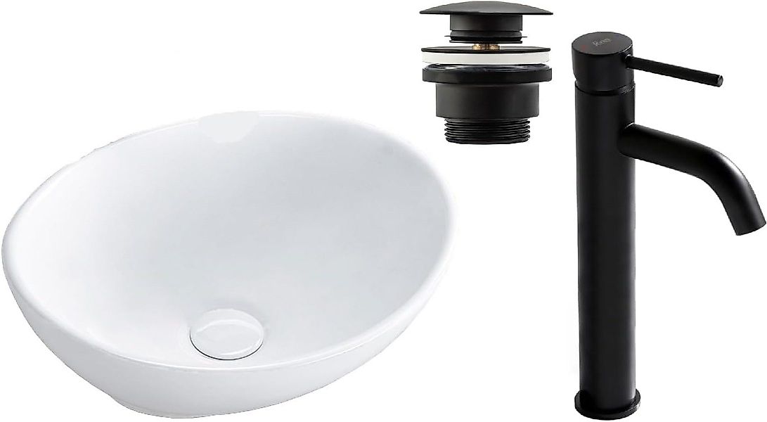 GTM Design Aufsatzwaschbecken Glanz Set mit günstig online kaufen