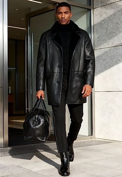 Hollert Wintermantel Lammfellmantel Antonio Schwarz günstig online kaufen