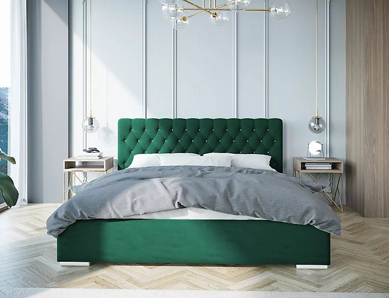 Beautysofa Boxspringbett KLAUS (Bett, Doppelbett), komfortable Liegehöhe, L günstig online kaufen