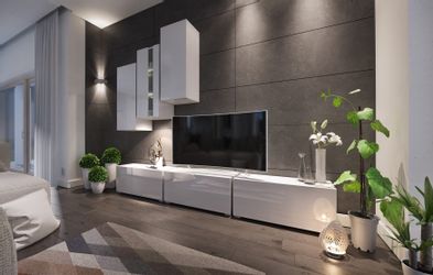 Fun Möbel Wohnwand Mediawand Wohnwand 6-tlg günstig online kaufen