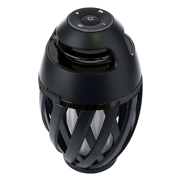 Näve LED-Außentischleuchte Muna mit Bluetooth-Speaker Schwarz Ø 10 cm x 16, günstig online kaufen