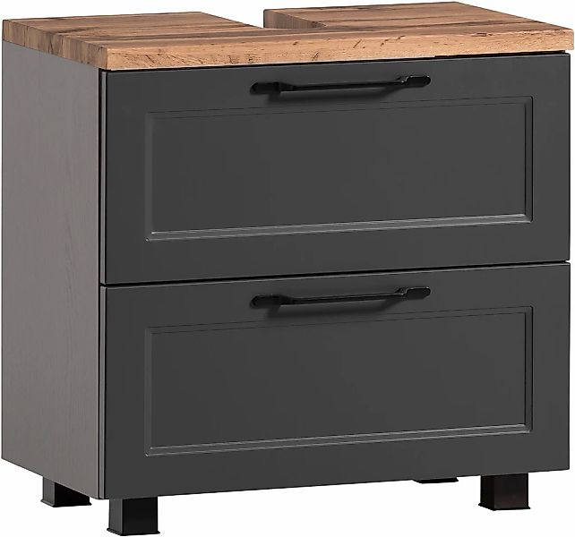welltime Waschbeckenunterschrank "Lana" Badmöbel, 2 Schubladen, 60 cm breit günstig online kaufen