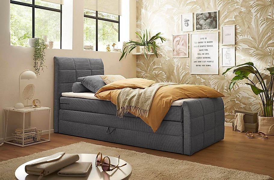 ED EXCITING DESIGN Boxspringbett Bolivia, harte Seite mit Kokosmatte, weich günstig online kaufen