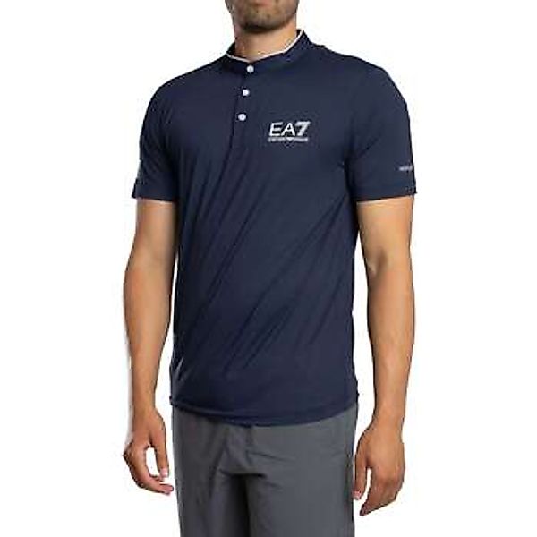 Emporio Armani EA7  T-Shirt Ventus 7 Logo-T-Shirt mit Knöpfen günstig online kaufen