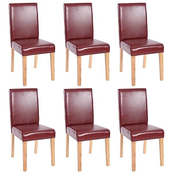 MCW Esszimmerstuhl Littau 6er-Set Kunstleder Schwarz Matt Dunkle Beine günstig online kaufen