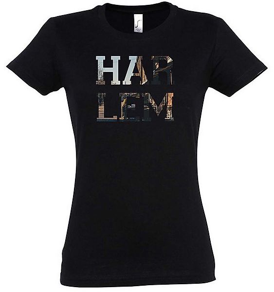 Urban Backwoods Print-Shirt Harlem Damen T-Shirt Manhattan New York Skyline günstig online kaufen