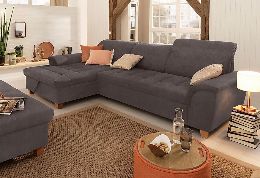 Home affaire Ecksofa "Lyla fester Sitzkomfort, bequeme Armlehnen, Breite 27 günstig online kaufen