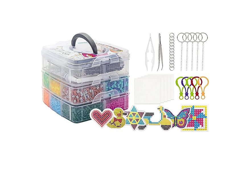 Refttenw Kreativset Bügelperlen Set,3D für Kinder Geschenk,mit 3-lagige Auf günstig online kaufen
