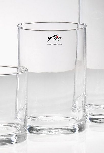 Sandra Rich Dekovase Glasvase Cyli zylindrisch - hot cut günstig online kaufen