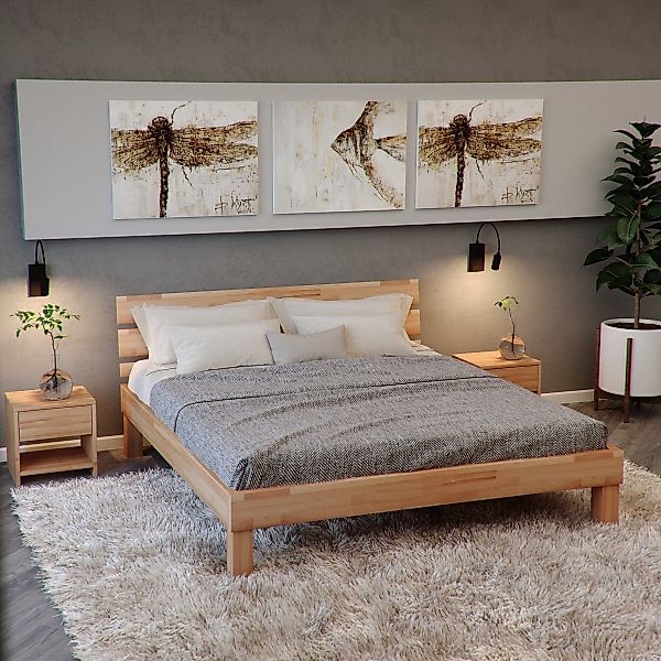 Krok Wood Massivholzbett Valetta in Buche günstig online kaufen