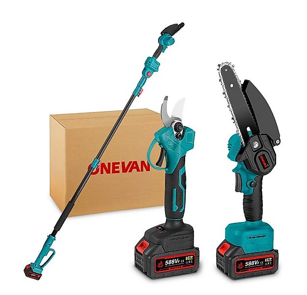 ONEVAN Akku-Hochentaster 4-in-1 Elektro Astsäge Teleskop Satz, Elektro Kett günstig online kaufen