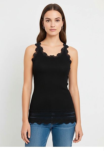 rosemunde Tanktop "Benita Silk Top Camisole" Vintage-Spitze am Ausschnitt, günstig online kaufen