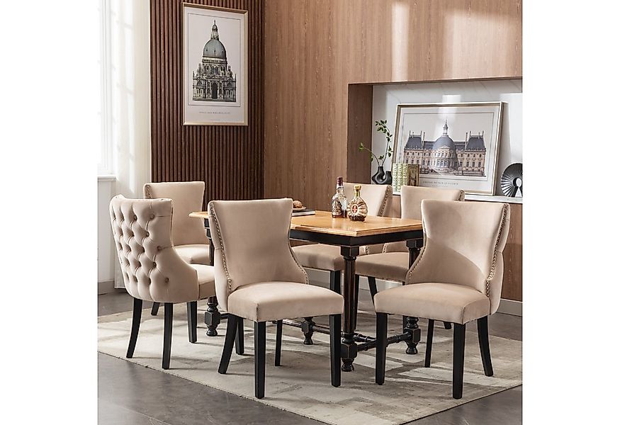 Flieks Esszimmerstuhl (6er Set, 6 St), Küchenstühle Polsterstuhl mit Rücken günstig online kaufen