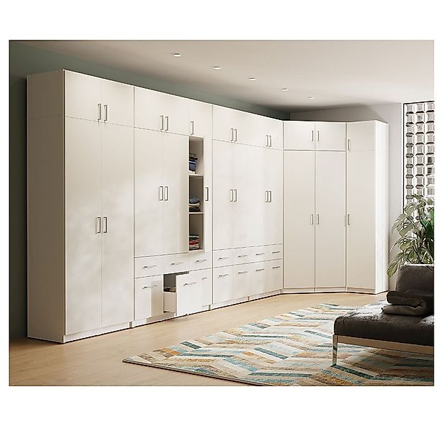 Lomadox Aufsatzschrank TRIEST-166 für Kleiderschrank 3trg., weiß, ca. 136/4 günstig online kaufen