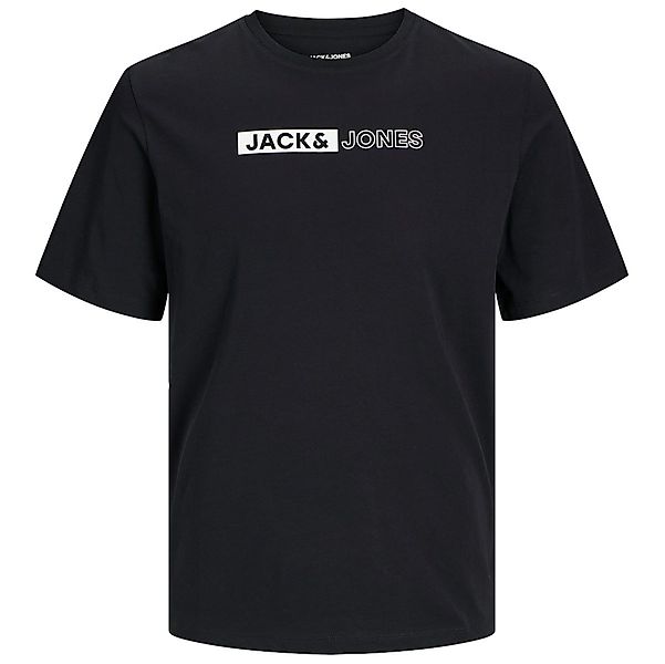 Jack&Jones T-Shirt mit Label-Print Farbe schwarz Größe: 5XL günstig online kaufen