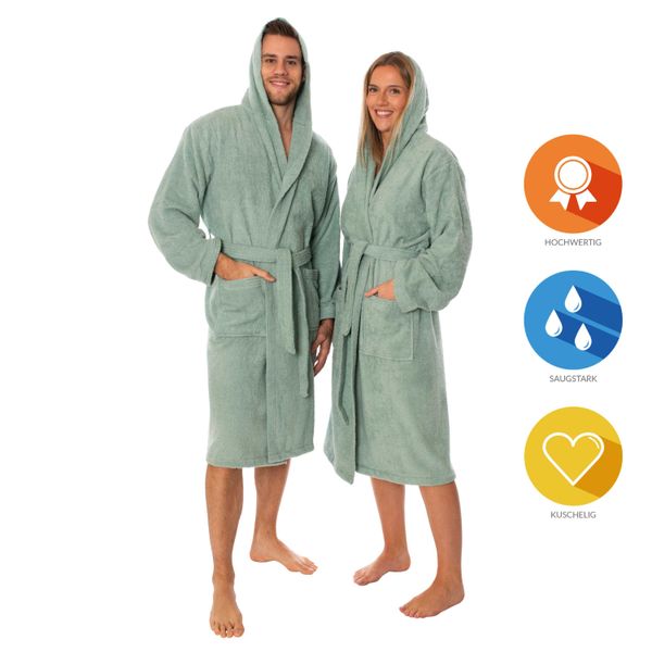 Lavea Bademantel Mexico, Lang, Premium Morgenmantel günstig online kaufen