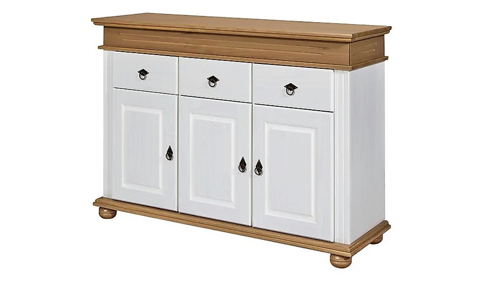 Sideboard aus Massivholz Fehmarn ¦ weiß ¦ Maße (cm): B: 141,3 H: 100 T: 46. günstig online kaufen