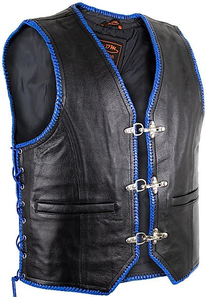 MDM Motorradweste Herren Motorrad Kutte Lederweste günstig online kaufen
