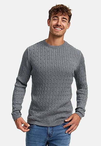 Kronstadt Strickpullover KSCable Feinstrickpullover mit Rundhalsausschnitt günstig online kaufen