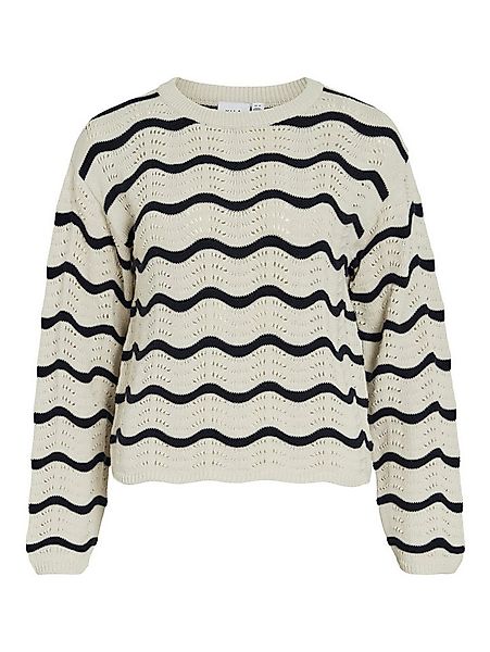 Vila Strickpullover VIWAVE O-NECK LS POINTELLE KNIT TOP-NOOS günstig online kaufen
