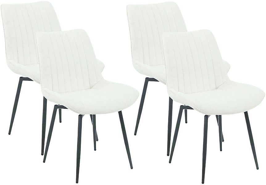 HELA 4-Fußstuhl "NEWPORT", (Set), 4 St., Microfaser-Webstoff, 4-Fuß,XL-Sitz günstig online kaufen