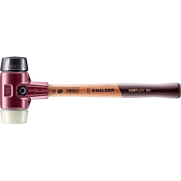 Halder Simplex Schonhammer Ø 50 mm Gummi   Nylon mit Tempergussgehäuse günstig online kaufen