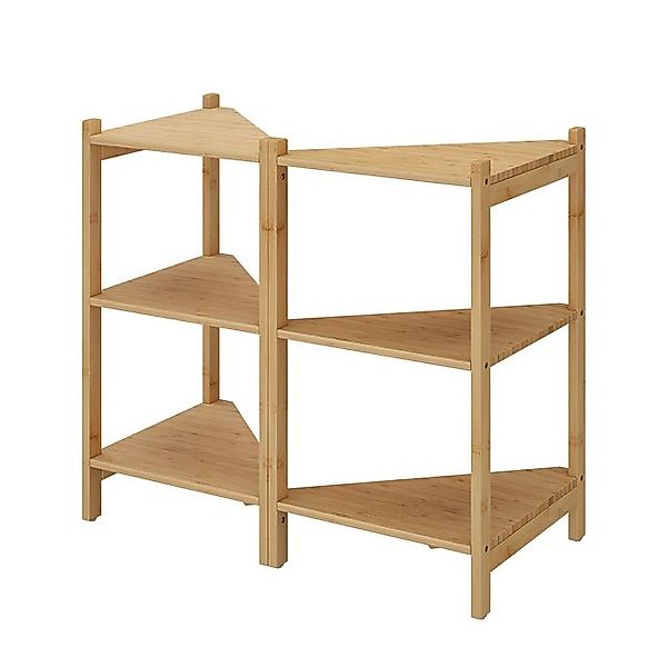 Vicco Waschbeckenunterschrank Zeno Bambus 68 x 61 cm 2er Set günstig online kaufen