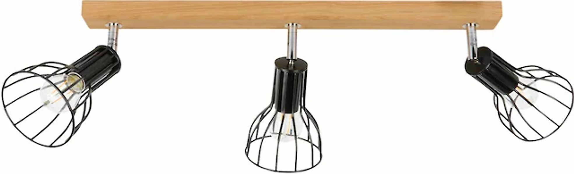 SPOT Light Deckenleuchte »MEGAN WOOD«, 3 flammig, Leuchtmittel E14   ohne L günstig online kaufen