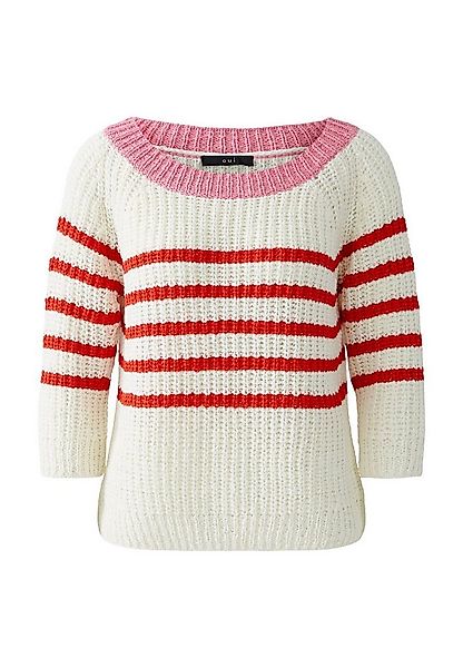 Oui Rundhalspullover Pullover Bändchengarn günstig online kaufen