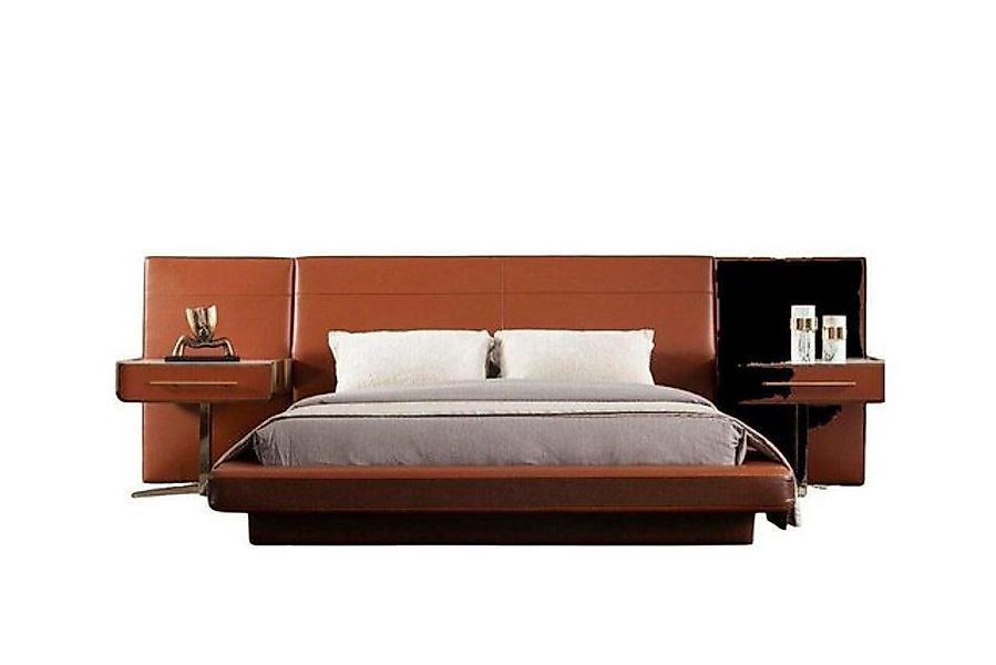 JVmoebel Bett Betten Hotel Braun Moderner Stil Luxuriöses Schlafzimmer Bequ günstig online kaufen