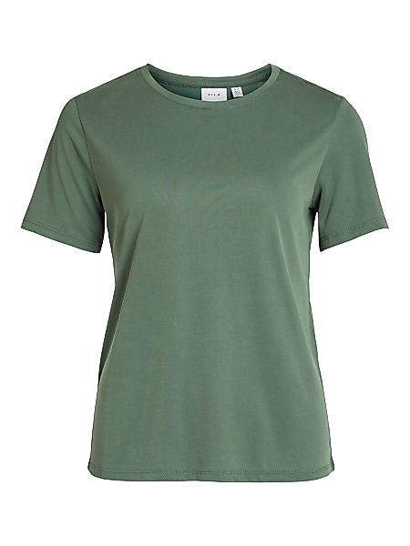 Vila T-Shirt Basic T-Shirt Kurzarm Rundhals Top Oberteil VIMODALA 4870 in G günstig online kaufen