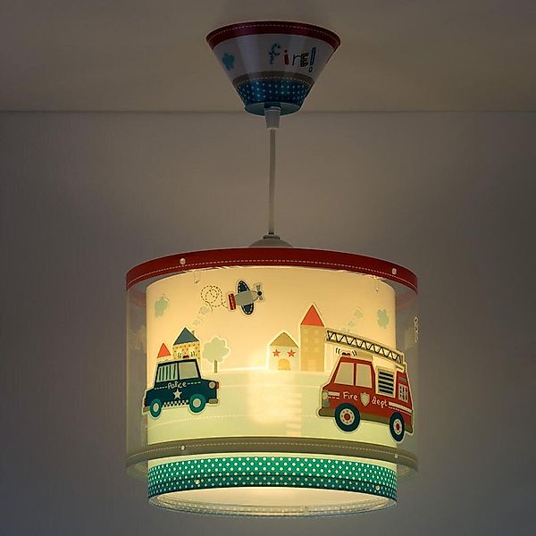 Kinderzimmer Pendelleuchte Police mit Polizei Motiv fluoreszierend E27 günstig online kaufen