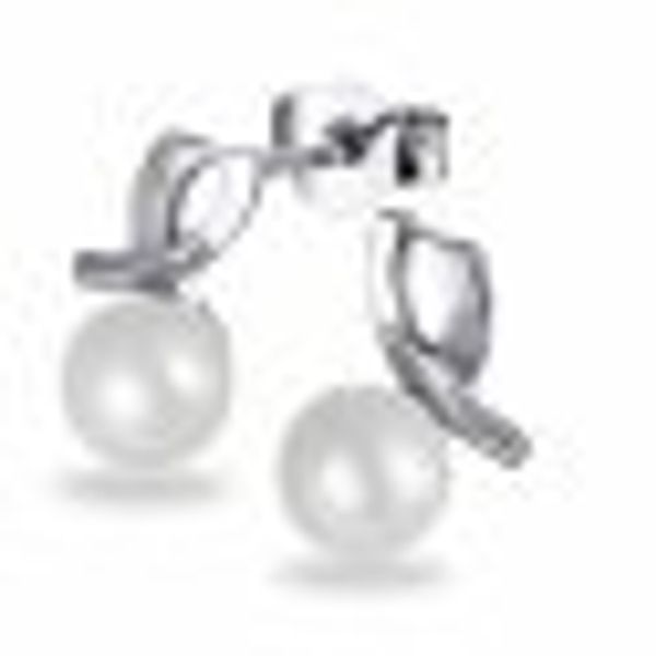 Ohrstecker 375 Weißgold Glänzend 2 Brillanten weiß günstig online kaufen