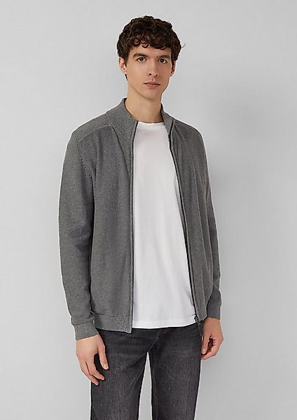 s.Oliver Cardigan Strickjacke Strukturmix-Strickjacke aus Baumwolle mit Ste günstig online kaufen