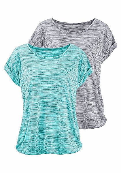 Beachtime Kurzarmshirt "mit Struktureffekt", (2er-Pack), aus pflegeleichter günstig online kaufen