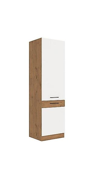 Küchen-Preisbombe Hochschrank 60 cm Küche Vigo Hochglanz weiß Eiche Lancelo günstig online kaufen