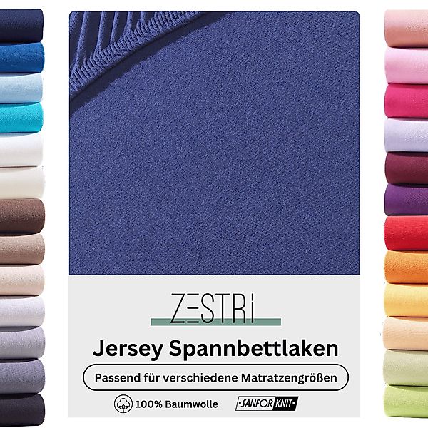 Zestri Spannbettlaken Jersey für normale Matratzen, günstig online kaufen
