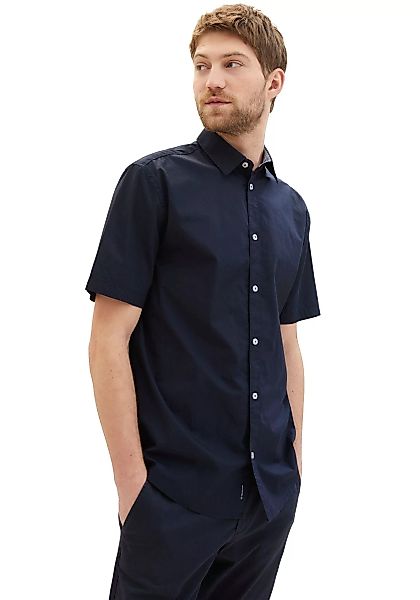 TOM TAILOR Kurzarmhemd aus softem Baumwoll-Poplin günstig online kaufen