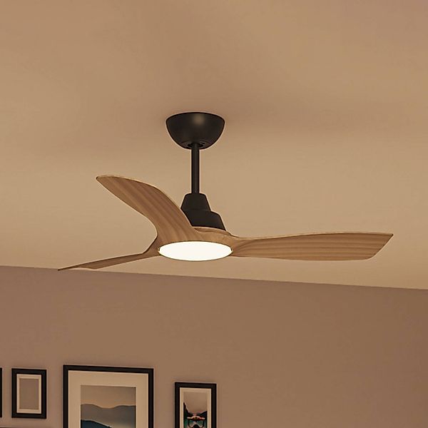 Philips LED-Ventilator Olas, Ø 106 cm, braun/schwarz, leise günstig online kaufen