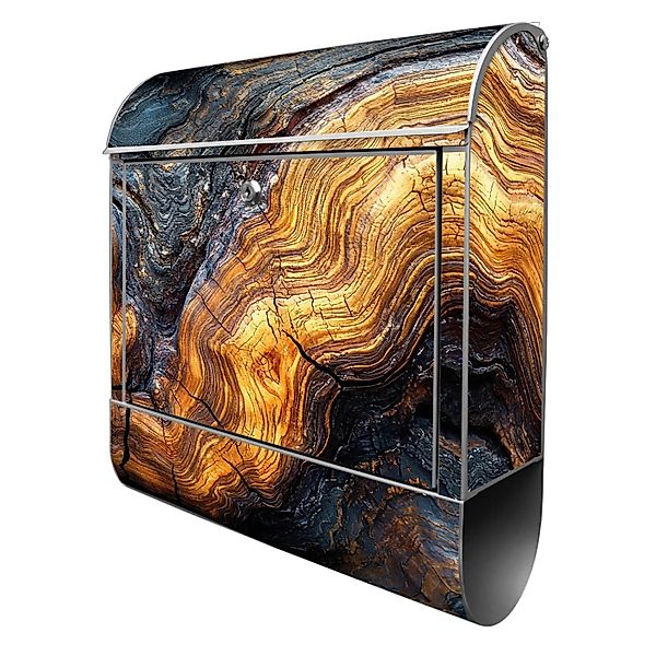 Banjado Design Briefkasten Silber Pulverbeschichtet 39x47x14cm 2 Schlüssel günstig online kaufen